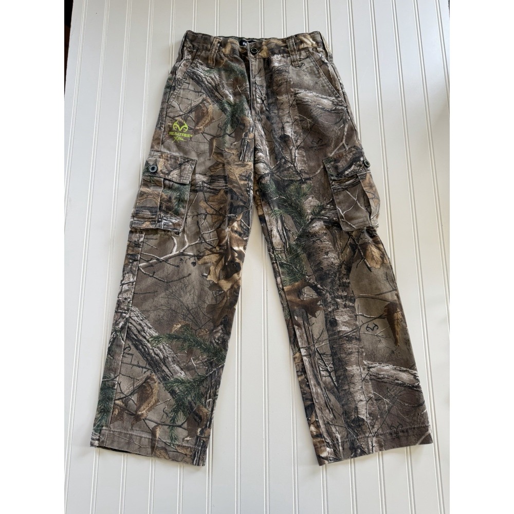 Realtree Boys Camo Cargo Pants 10/12 Brown Hunting Outdoor Utility Pants
